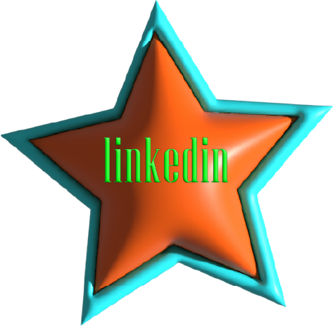 linkedin button in orange and green